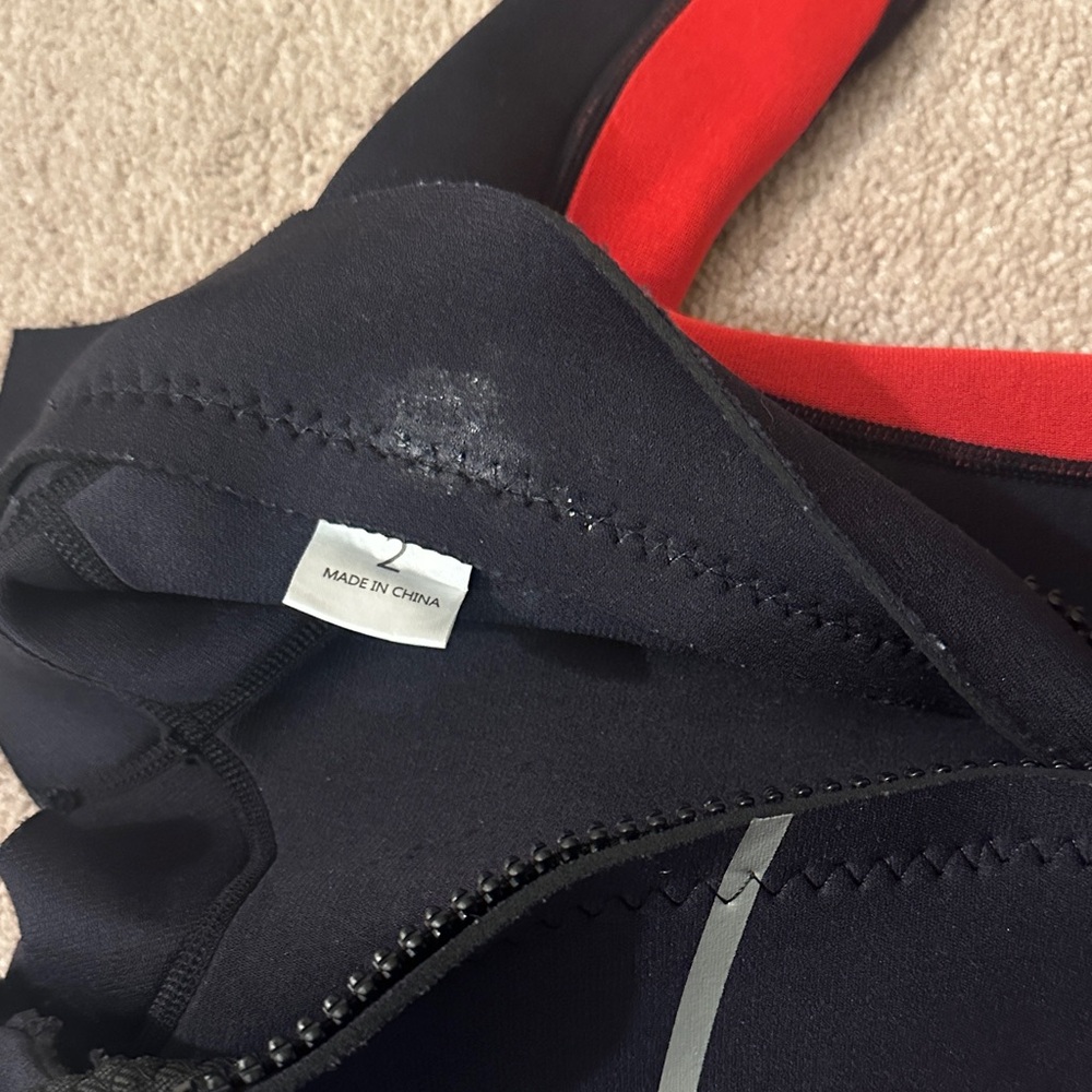 Seaskin Kids Full Wetsuit in Black and Red Neoprene - Picture 6 of 6